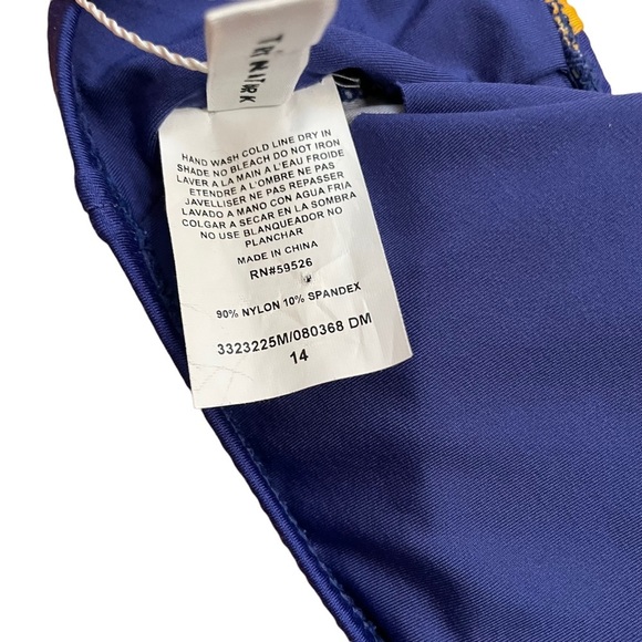 Trina Turk | Breeze Asymmetrical Bandeau High Waist Bikini 2 Piece Size 14 - Picture 8 of 10